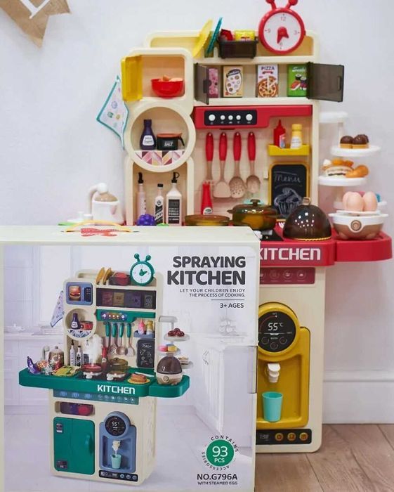 ℹ️ТОПℹ️ Кухня дитяча камфорки із звуками підсвіткою, паром, тече вода