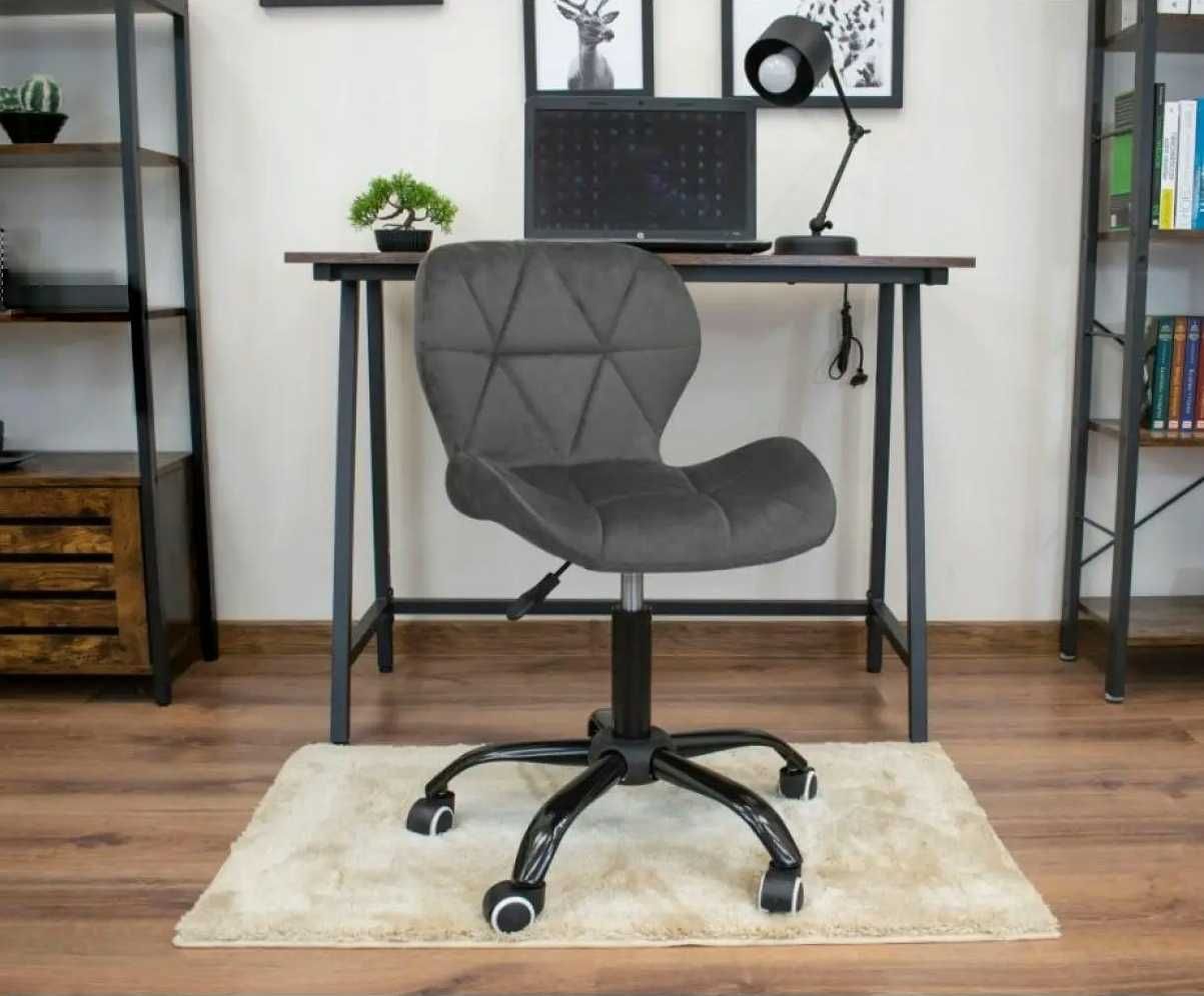 Крісло велюр сіре офісне Demure кресло компьютерное на колесиках