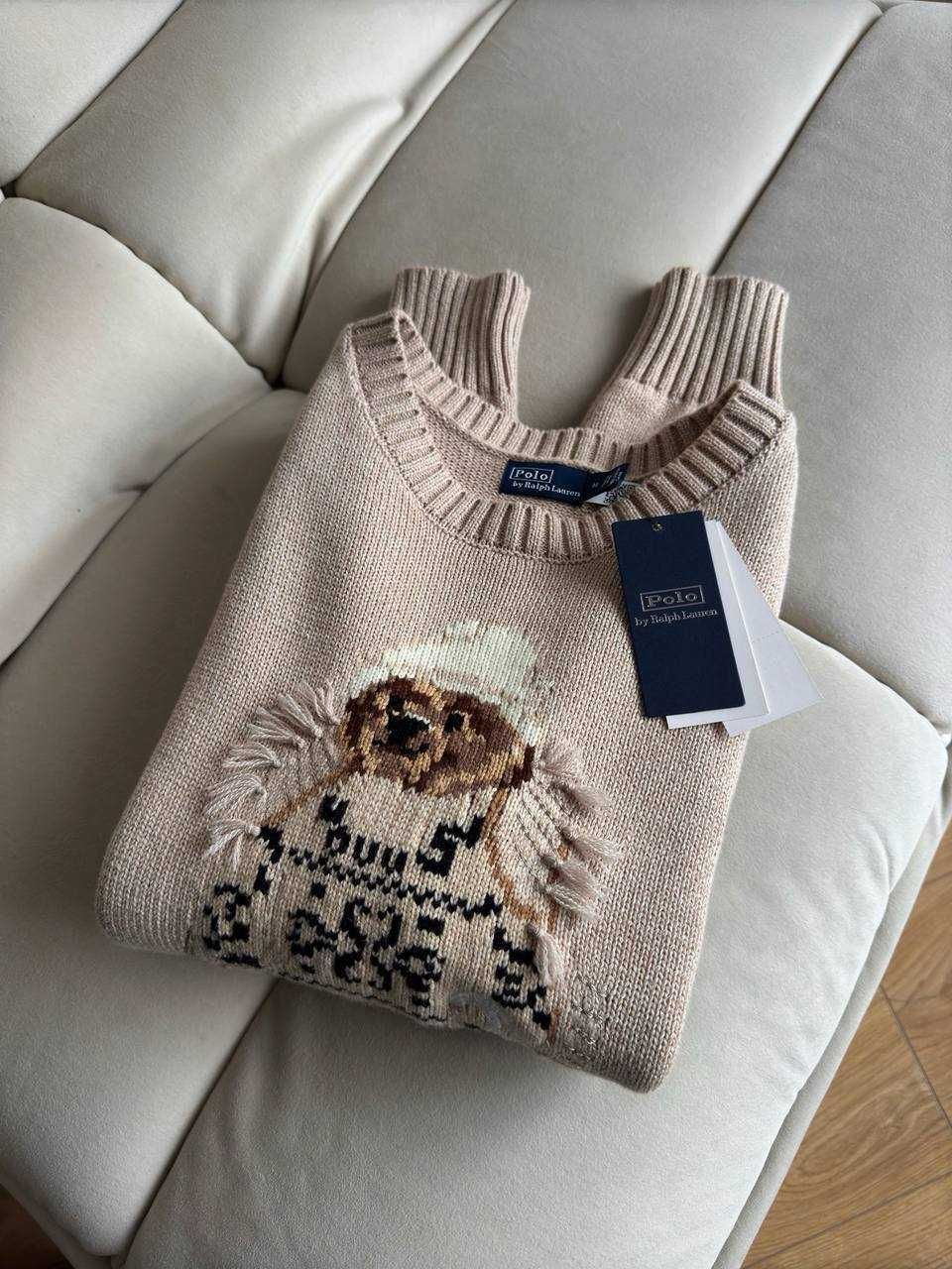 Beżowy Sweter Ralph Lauren Misie Bear! Różne kolory i  modele XS S M L