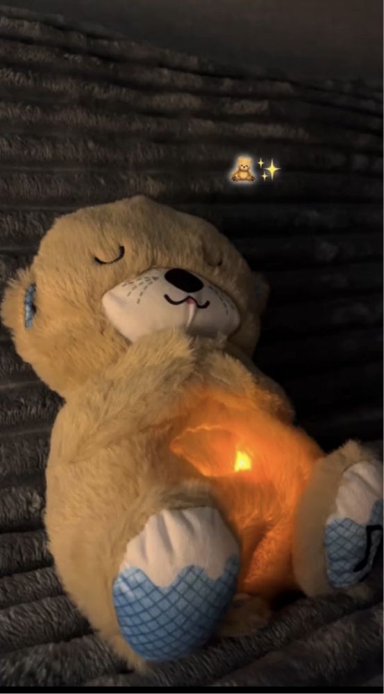 Дихаючий мішка ведмедик видра іграшка для сну