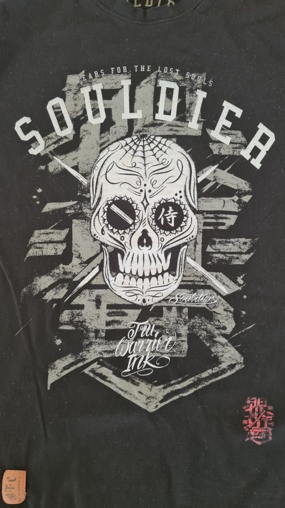 T-shirt Koszulka S.T.C. Souldier Clouthing. Rozmiar XXL. Czarna. Y2k