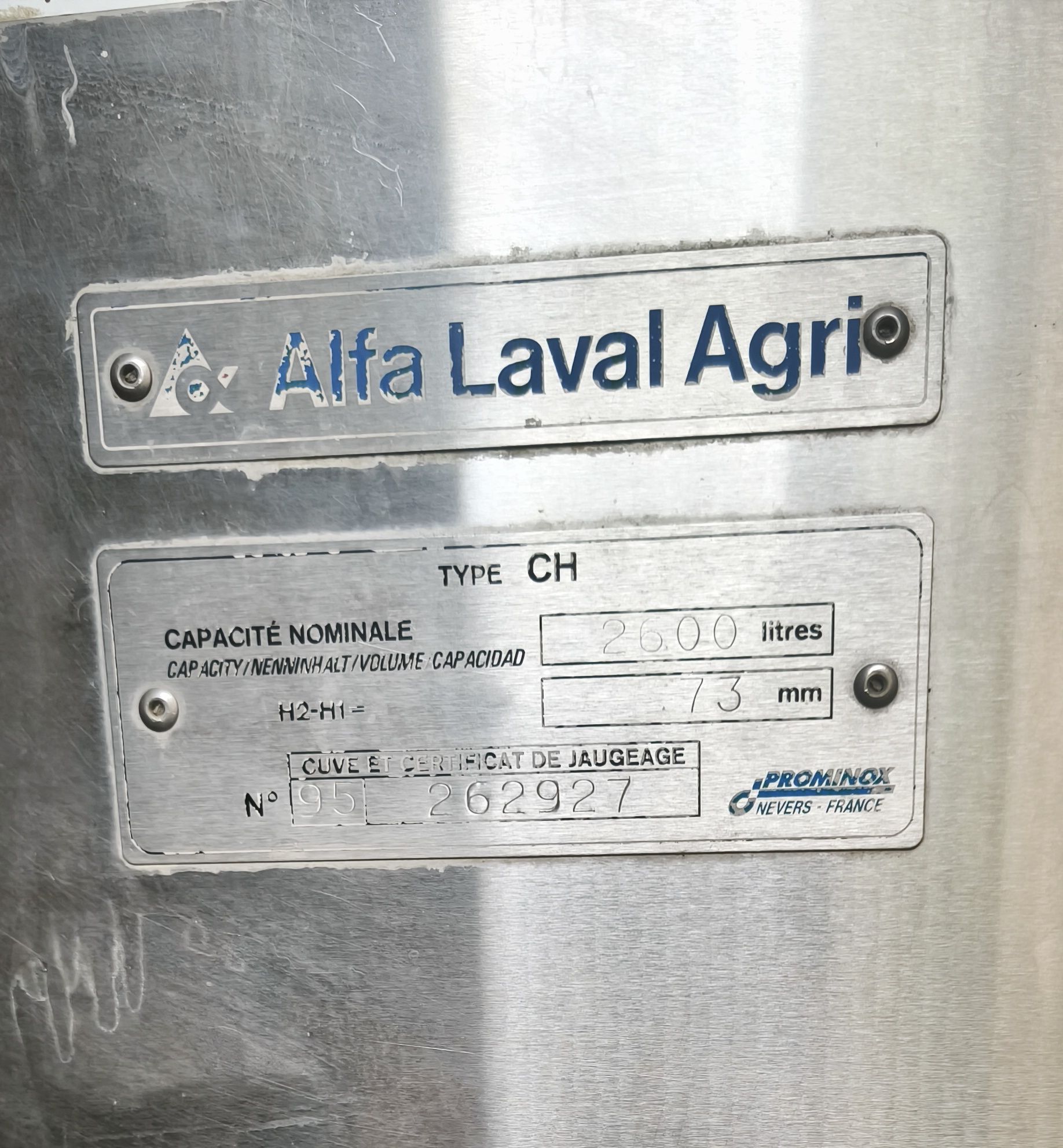 Schładzalnik, chłodnia, zbiornik do mleka 2600 l
