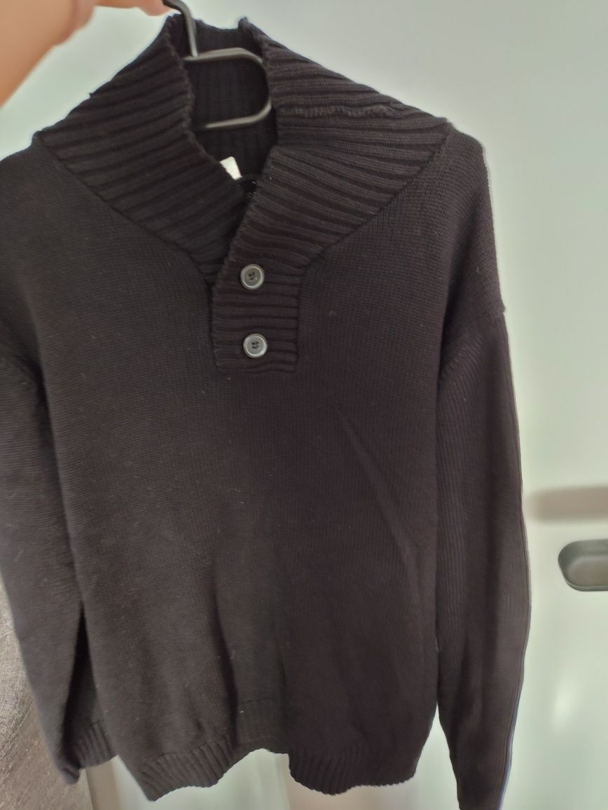 Sweter męski czarny