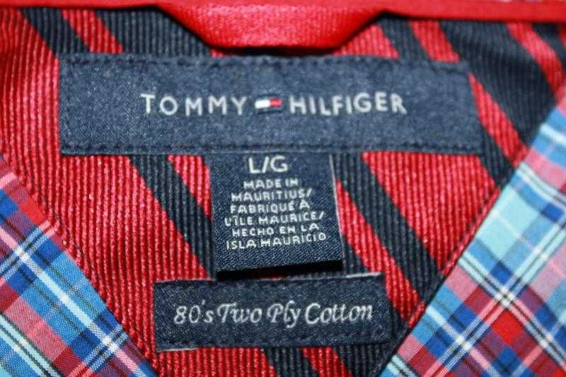 Мужская тенниска Tommy Hilfiger в клетку. Оригинал! Размер L