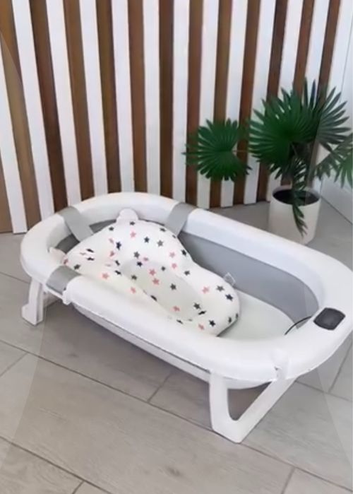 Дитяча ванночка для купаня з градусником, складна ваночка дял купаня