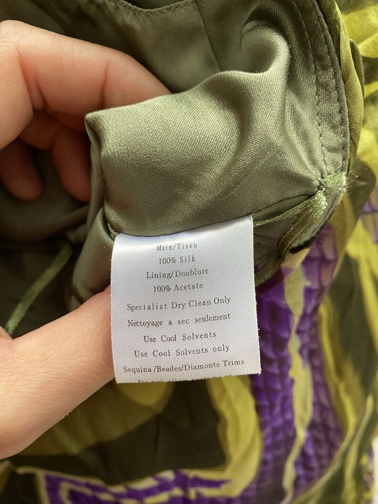 Suknia maxi jedwab silk Frank Usher rozm. 40/L