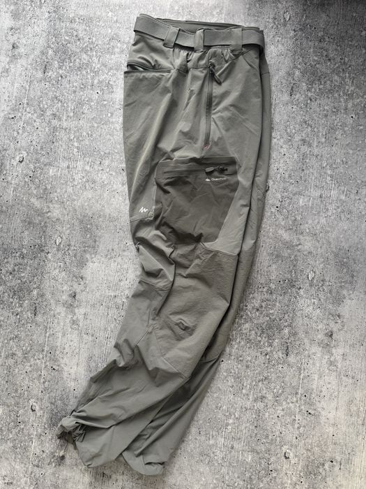 Трекинговые нейлоновые штаны Quechua с нейлоновым карманом на утяжках