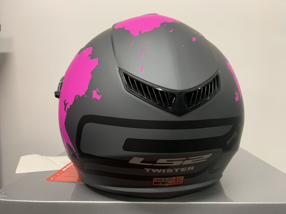 Damski Kask motocyklowy LS2 Twister rozmiar S, Blenda, intercom,szyba