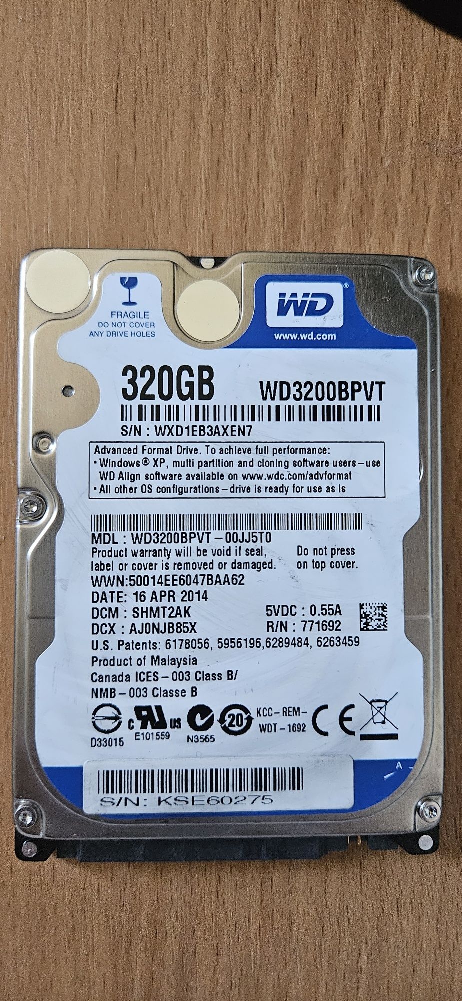 Жорсткий диск 2.5 для ноутбука hdd 320gb
