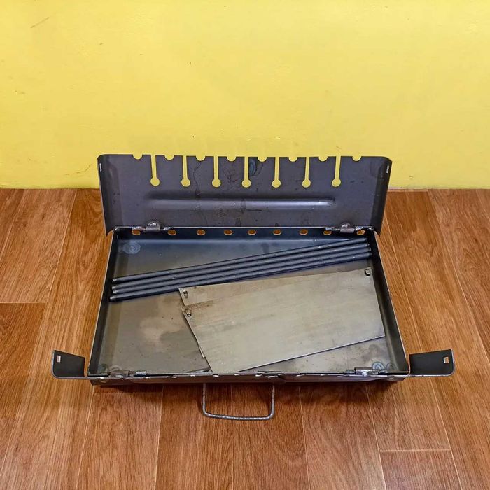 Мангал-чемодан на 6 шампуров (2.8 мм)Складной Разборной мангал Шампура