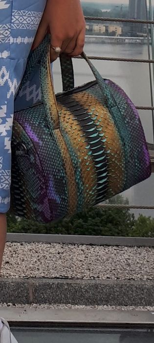 Сумка шкіряна  зі шкіри пітона
