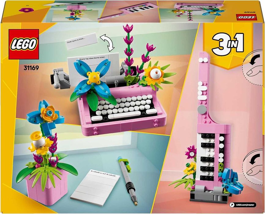 LEGO Creator 3 w 1 maszyna do pisania z kwiatami