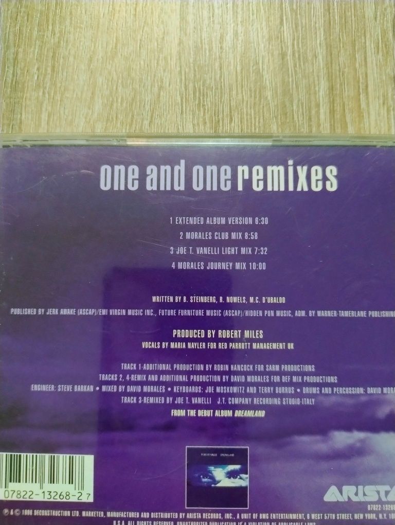Robert Miles CD one and one remixes