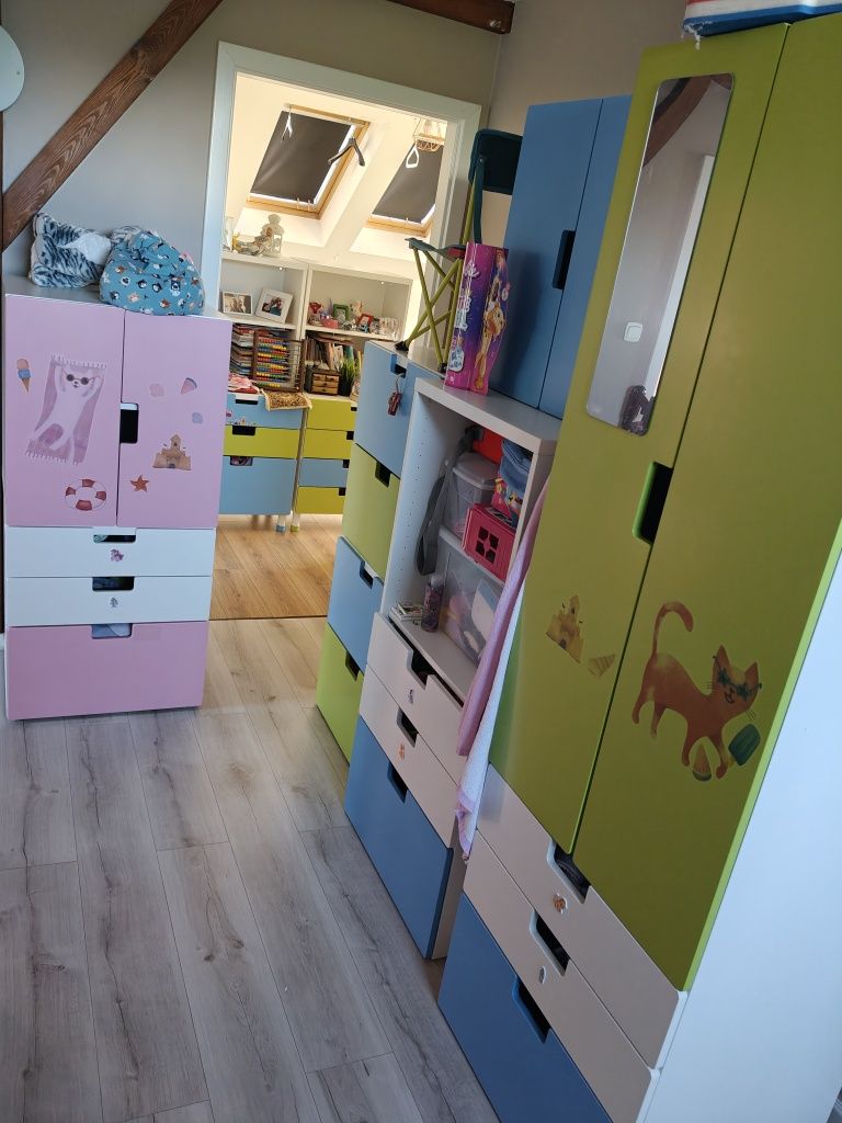 Szafy szafa szafki Ikea Stuva koty kotki