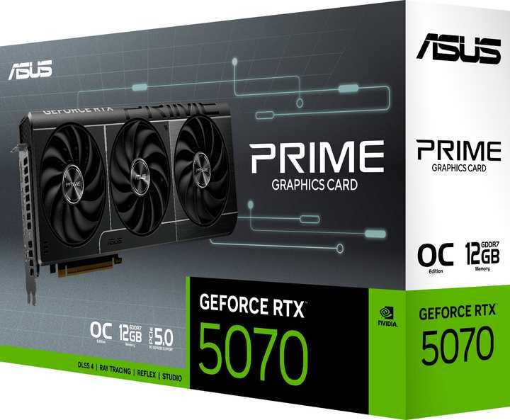 Відеокарта ASUS Prime GeForce RTX 5070 OC 12G GDDR7 192bit 28000МГц