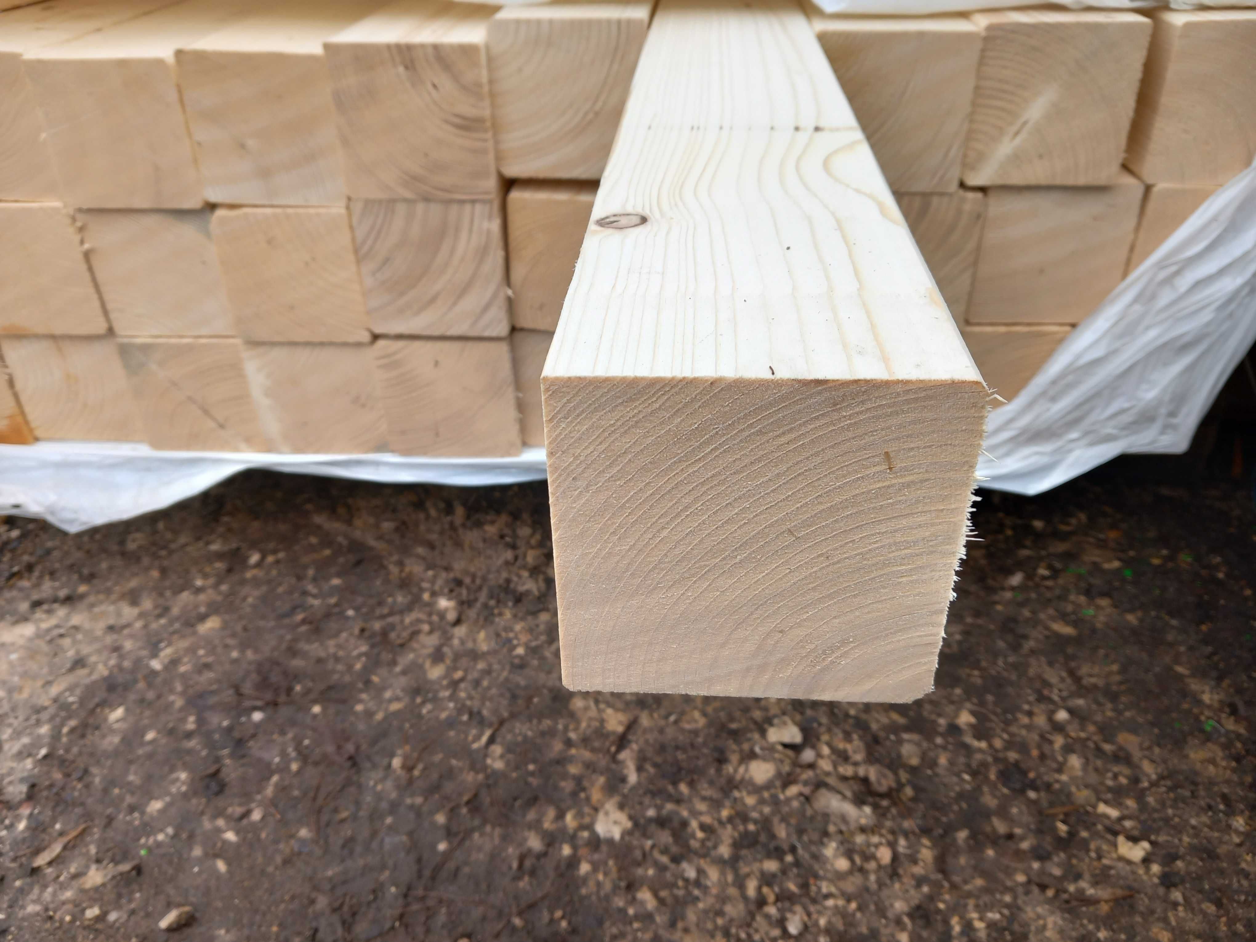 Kantówka strugana świerk 100x100mm 10x10cm drewno konstrukcyjne C24