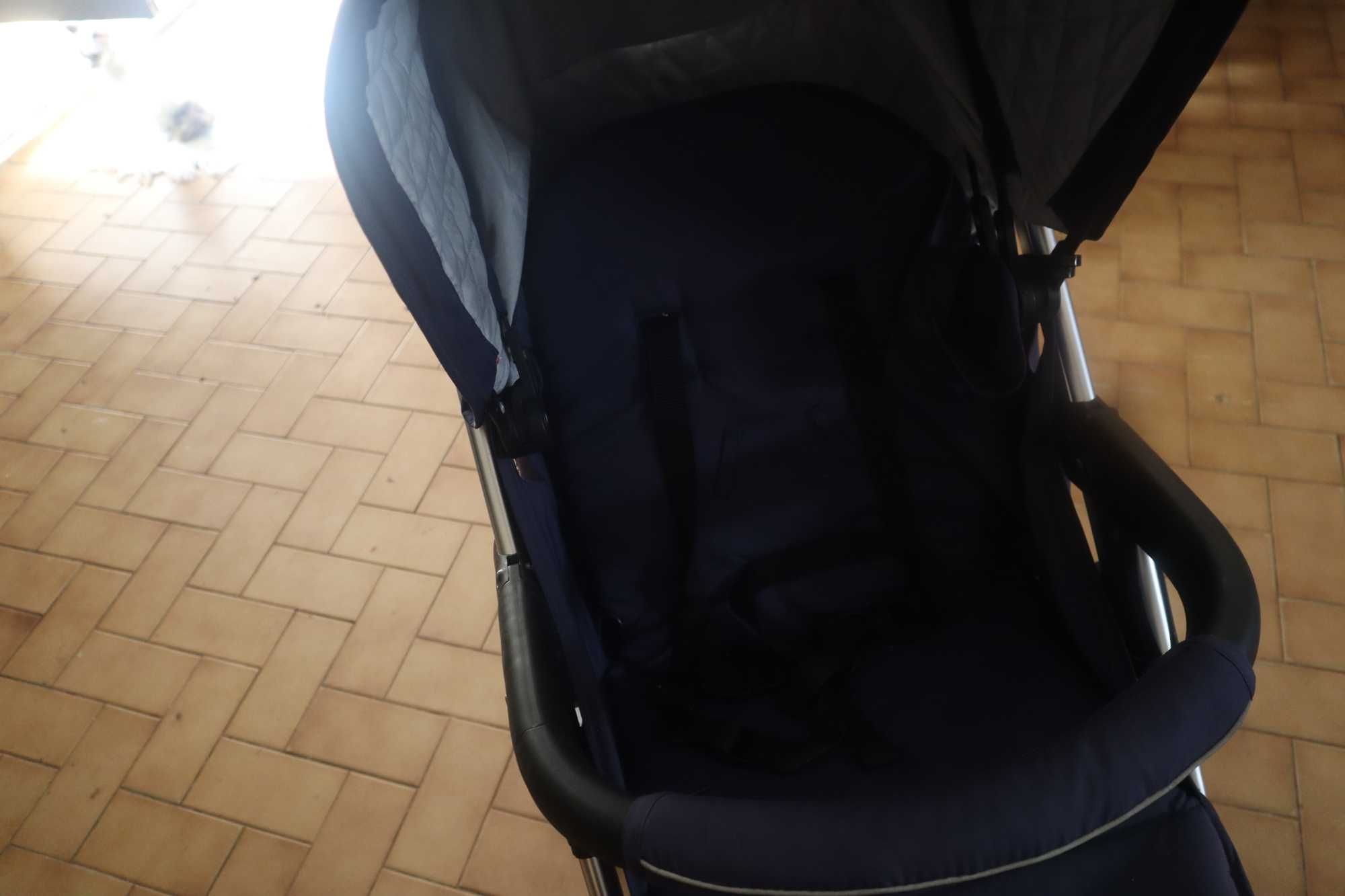 Carrinho de Bebê Asalvo Azul Marinho - Ótimo Estado!