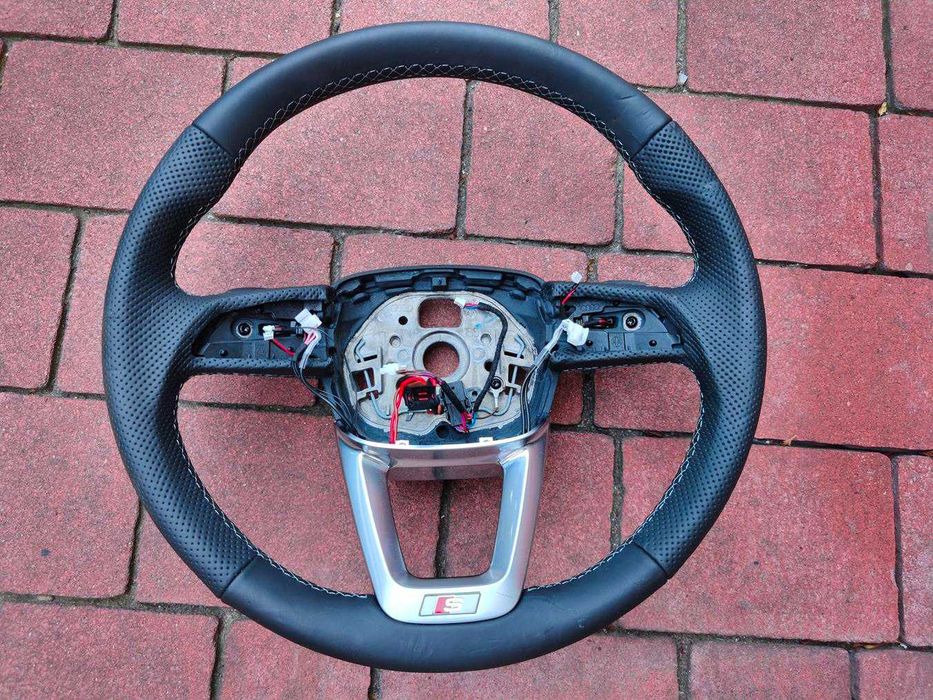 Kierownica skórzana AUDI S-LINE Q5 80A A4 B9 Łopatki Multifunkcja