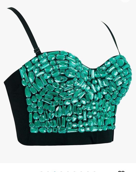 Шикарний топ корсет з камінцями