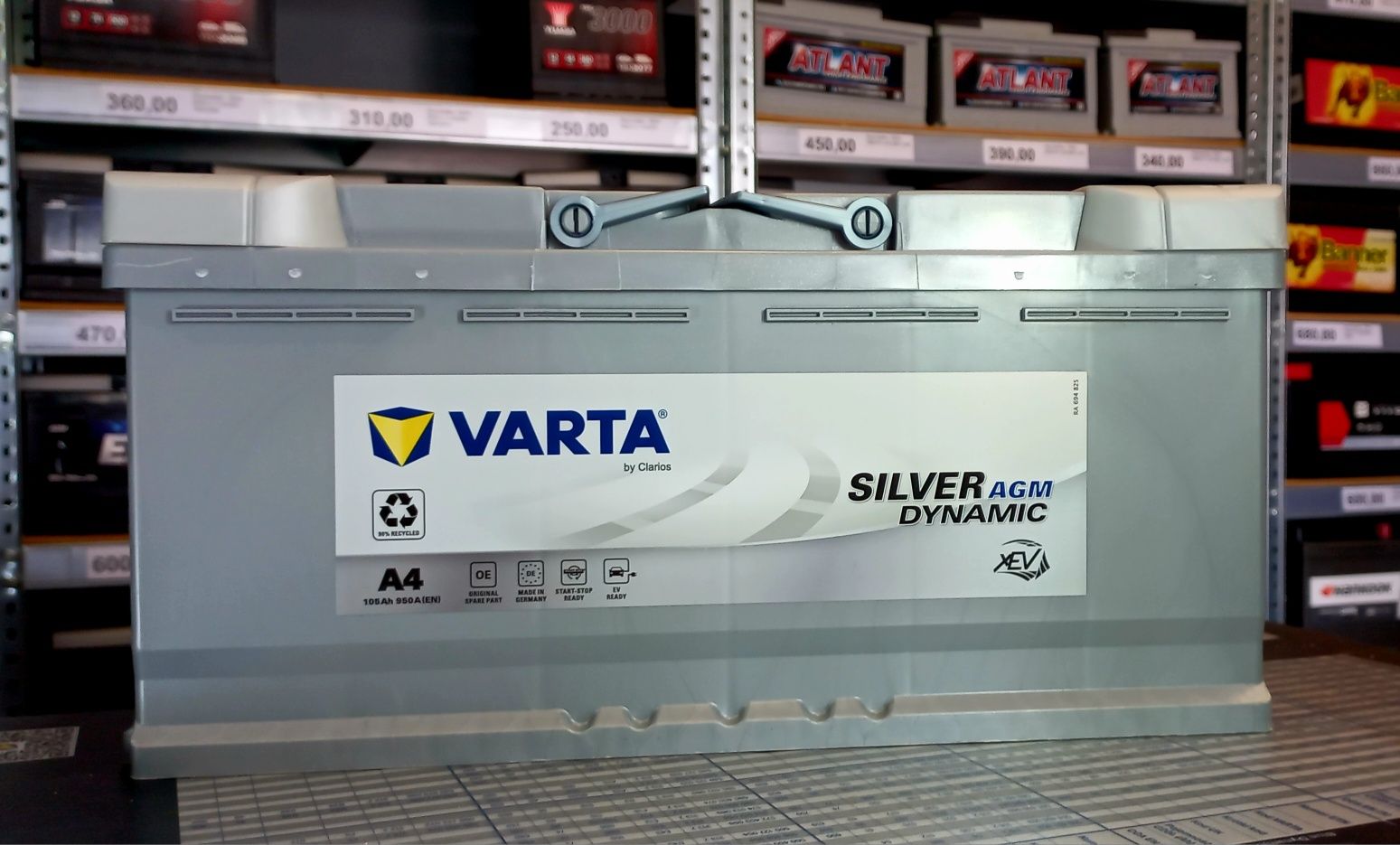 Akumulator Varta A4 H15 AGM 12V 105AH 950A nowy montaż
