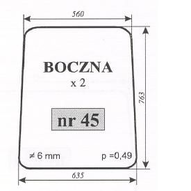 Szyba boczna stała MTZ belarus 82 ACX690