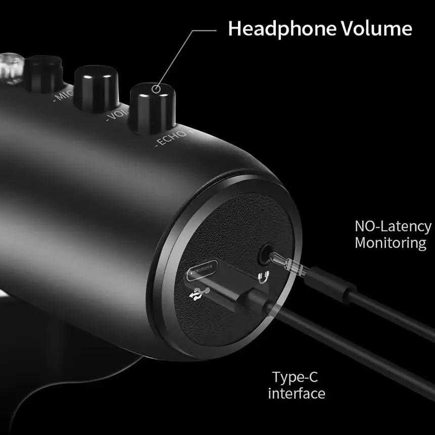 Микрофон mu900 USB конденсаторный в стиле Blue Yeti - Черный