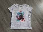 Biały t-shirt świąteczny, wzór elfów, napis,Elf on the shelf M-L-XL
