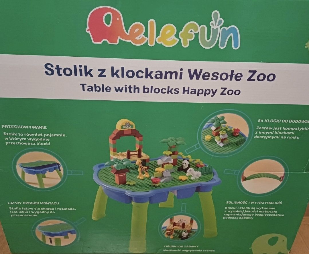 Elefun stolik duplo zoo zwierzęta