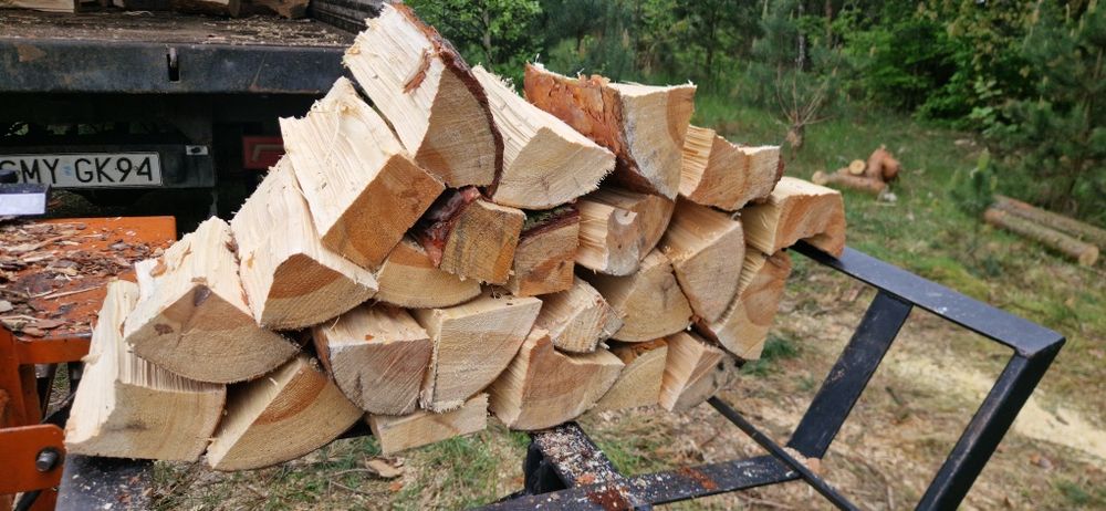 Drewno kominkowe BRZOZA Rąbane ROCZNE sezonowane UKLADANE