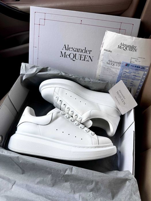 Кросівки Alexander McQueen Luxury White Mate 36-40 Маквин Матові Білі