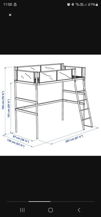 Rama łóżka wraz z materacem