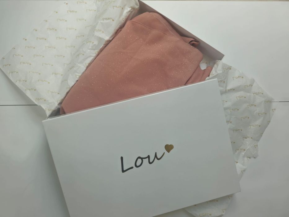 Sukienka LOU Luna pudrowy roz 38