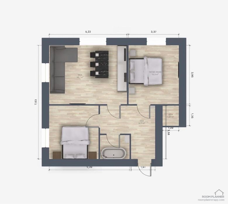 Сучасна  простора 2 к квартира 63 м2