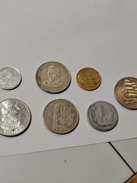 Zestaw monet z czasów PRL