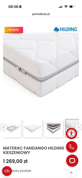 Materac fandango hilding 120x200