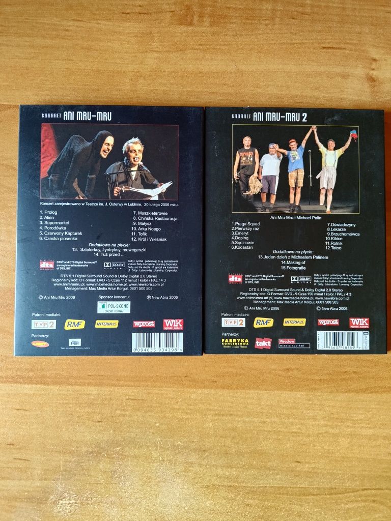 Kabaret Ani Mru-Mru - 2 płyty DVD. Stan idealny