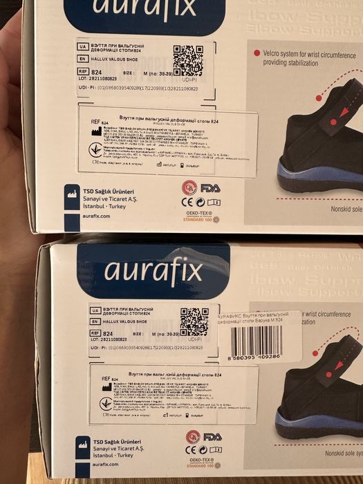Aurafix 38-39 взуття при вальгусній деформаціі с
