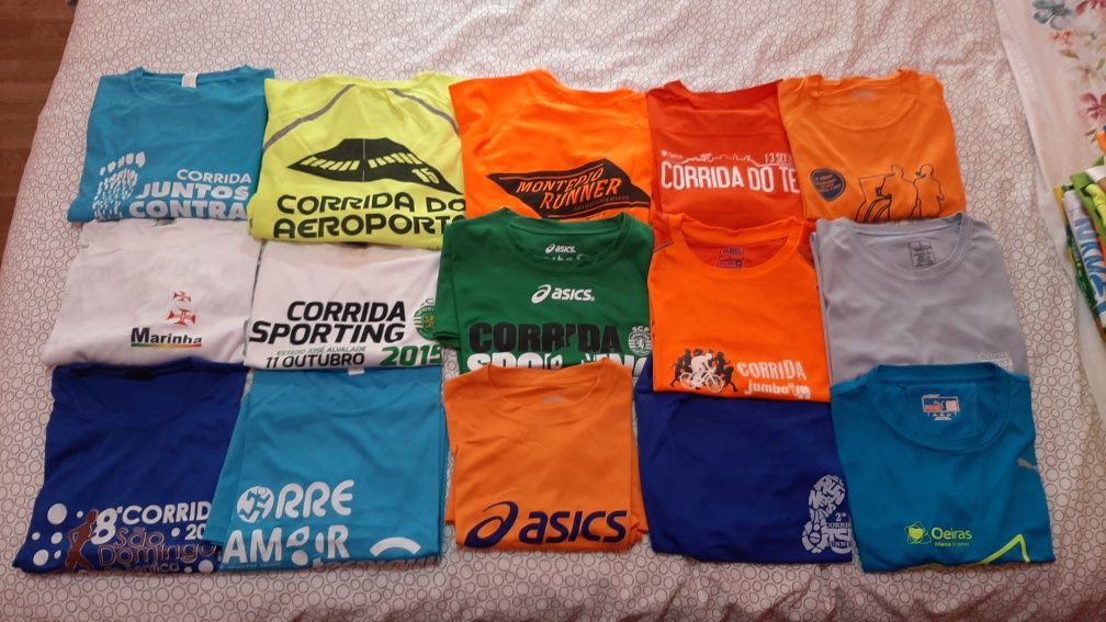 48 camisolas técnicas de corrida " L " NOVAS