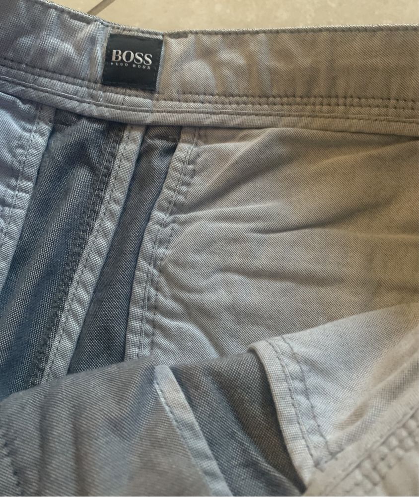 Hugo Boss męskie spodnie proste a’ la jeans grafit r. M/L extra stan