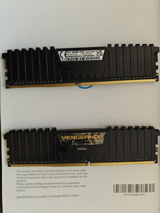 2x8gb DDR4 3200mhz | Corsair vengeace LPX