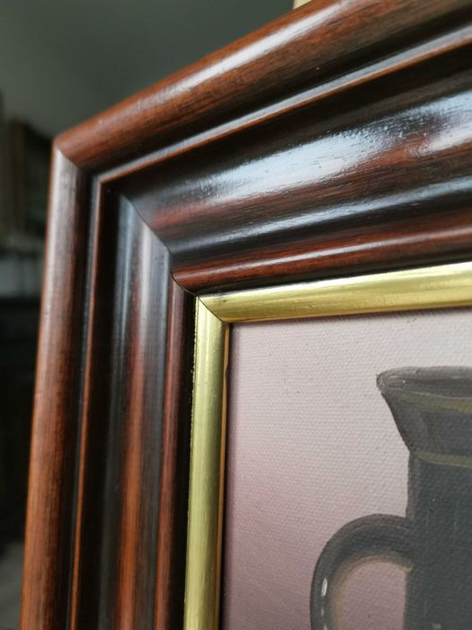 Ładny Obraz olejny na płótnie MARTWA NATURA sygnowany podpisem AUTORA