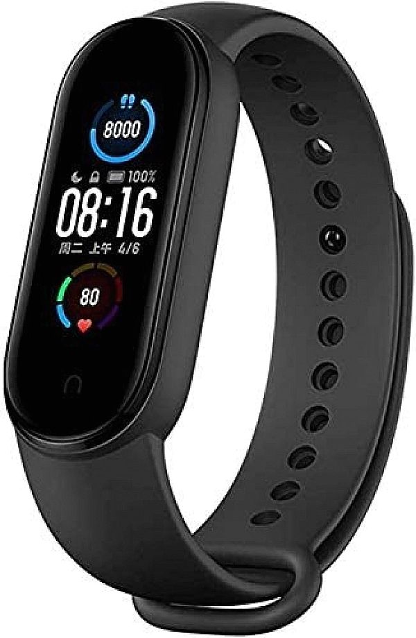 Silikonowa opaska do Xiaomi Mi Band 5 / 6 / 7 czarny