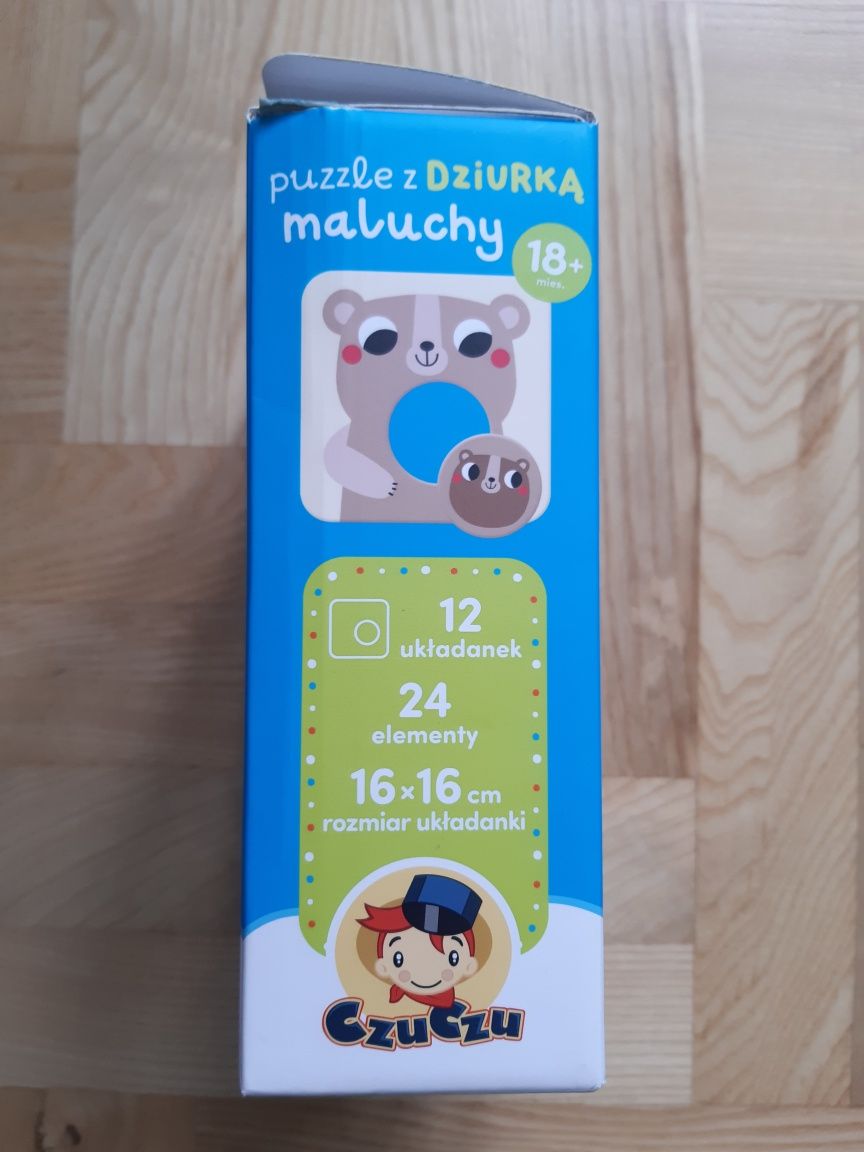 Nowe czuczu puzzle z dziurką maluchy 18m+