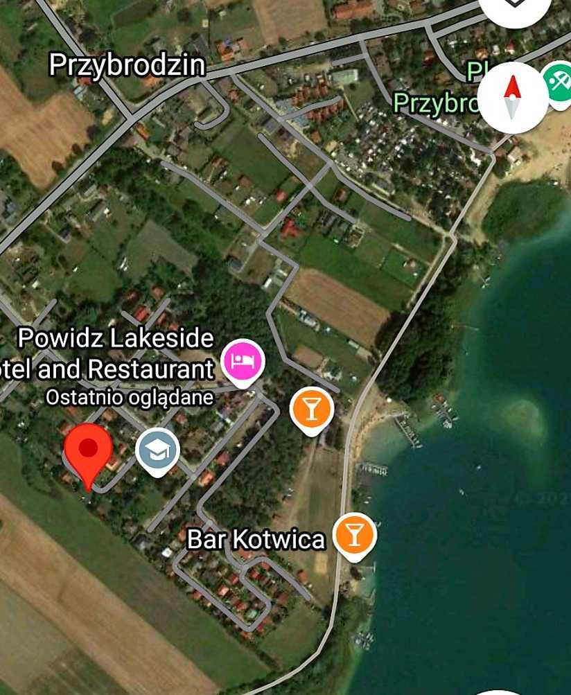 sprzedam działkę Przybrodzin Powidz nad jeziorem blisko jeziora