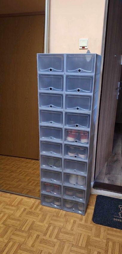 Organizer na buty x10 Szare pudełka na buty 10 sztuk SOLIDNE