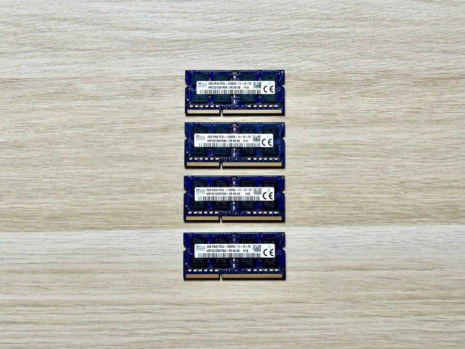 RAM SK Hynix 16GB 4x4GB DDR3 / DDR3L PC3L 12800S – sprawna / testowana