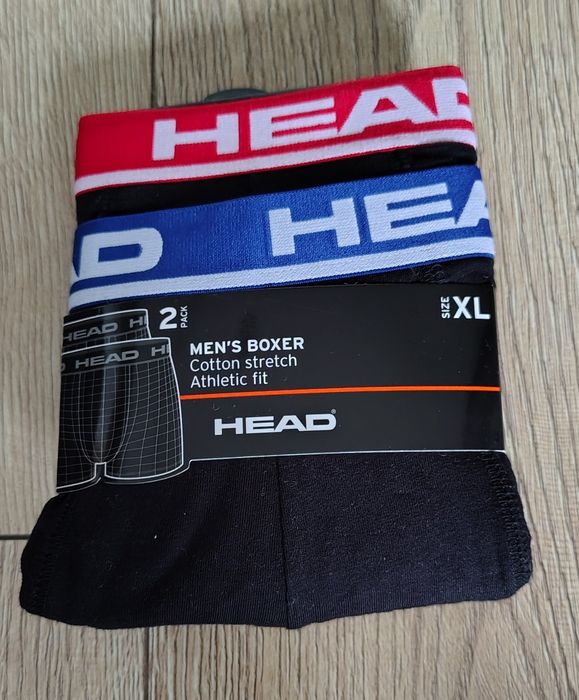 Majtki bokserki męskie 2 pary czarne Head XL nowe