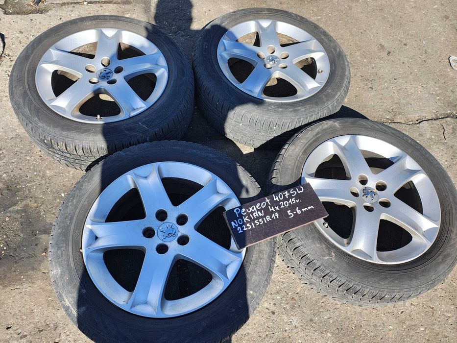 koła 4szt peugeot 407 SW 255/55/R17 5-6mm zimowe