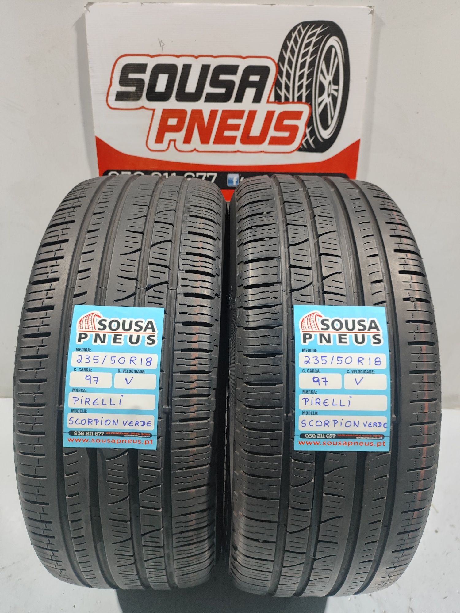 2 pneus semi novos 235-50R18 Pirelli - Oferta dos Portes