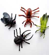 Zwierzęta owady insekty zestaw 4sztuk